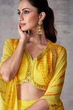 Load image into Gallery viewer, Yellow Designer Indo-Western Lehenga With Jacket