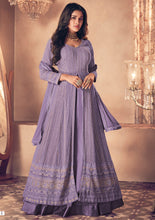 Load image into Gallery viewer, Lilac Chickenkari Embroidery Anarkali