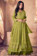Load image into Gallery viewer, Light Green Chickenkari Embroidery Anarkali