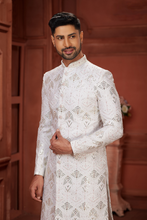 Load image into Gallery viewer, White Handwork Embroidery Sherwani