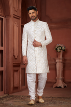 Load image into Gallery viewer, Off White Handwork Embroidery Sherwani