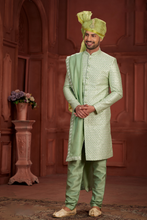 Load image into Gallery viewer, Pista Green Handwork Embroidery Sherwani