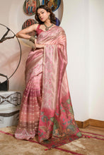 Load image into Gallery viewer, Peach Silk Saree With Blouse