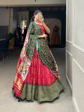 Load image into Gallery viewer, Red Dola Silk Lehenga Choli With Dupatta