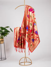 Load image into Gallery viewer, Red Pathani Dupatta With Zari Weaving