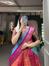 Load image into Gallery viewer, Pink Kanjivaram Silk Lehenga Choli With Dupatta