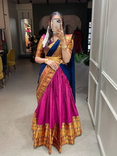 Load image into Gallery viewer, Pink South Indian Silk Lehenga Choli