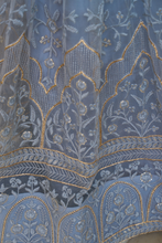 Load image into Gallery viewer, Greyish Blue Lehenga Choli With White Threadwork