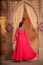 Load image into Gallery viewer, Rani Pink Embroidered Koti Style Chaniya Choli