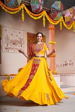 Load image into Gallery viewer, Yellow Exclusive With Mirror Work Chaniya Choli