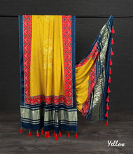 Load image into Gallery viewer, Yellow Bandhej Digital Print Silk Dupatta