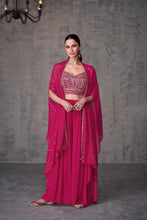 Load image into Gallery viewer, Rani Party Wear Designer Indo-Western Palazzo With Jacket