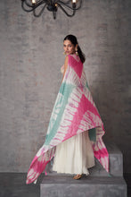 Load image into Gallery viewer, White Shibori Print Designer Indo-Western Palazzo With Jacket