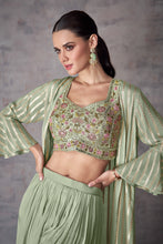 Load image into Gallery viewer, Mint Designer Indo-Western Palazzo With Jacket