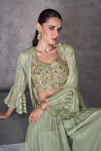 Load image into Gallery viewer, Mint Designer Indo-Western Palazzo With Jacket