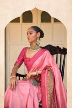 Load image into Gallery viewer, Pink Woven Patola Silk Saree