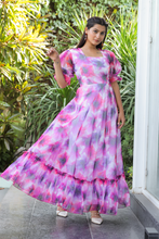 Load image into Gallery viewer, Purple Georgette Summer Dress