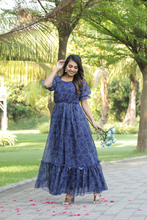 Load image into Gallery viewer, Navy Georgette Summer Dress