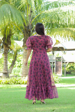 Load image into Gallery viewer, Purple Printed Georgette Summer Dress