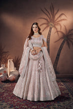 Load image into Gallery viewer, Pink Zari Sequence Handwork Bridal Lehenga With Blouse &amp; Dupatta