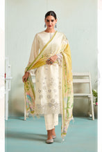 Load image into Gallery viewer, Cream Muslin Fabric Unstitched Suit
