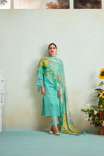 Load image into Gallery viewer, Mint Muslin Fabric Unstitched Suit