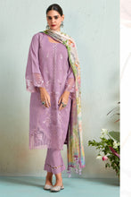 Load image into Gallery viewer, Lilac Muslin Fabric Unstitched Suit