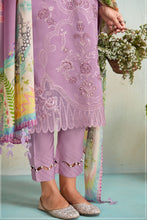 Load image into Gallery viewer, Lilac Muslin Fabric Unstitched Suit