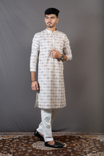 Load image into Gallery viewer, Multi Colored Lakhnavi Printed Kurta Pajama