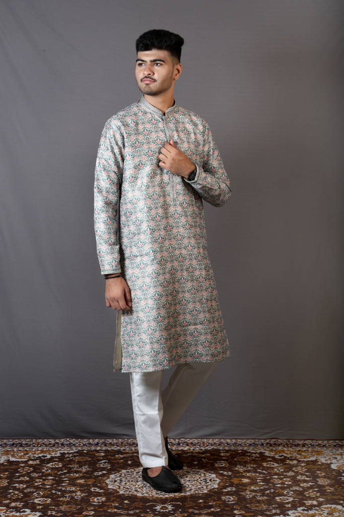 Mens Ethnic Motifs Printed Kurta Pajama