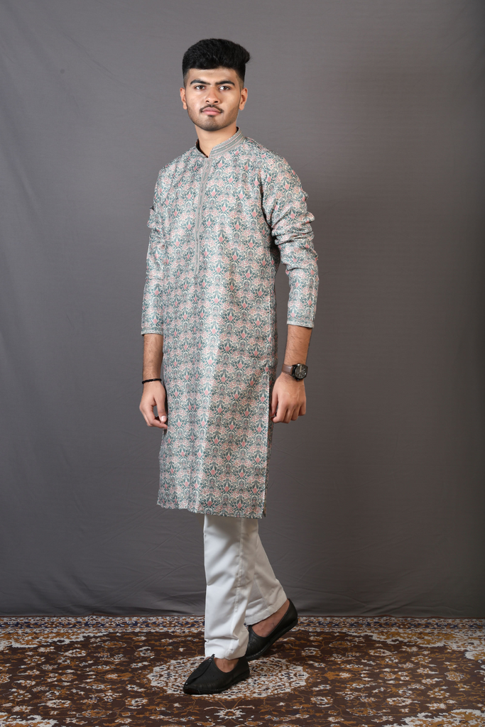 Mens Ethnic Motifs Printed Kurta Pajama