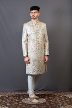 Load image into Gallery viewer, Beige With Multi Color Mens Sherwani