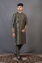 Load image into Gallery viewer, Mehndi Color Kurta Pajama for Men