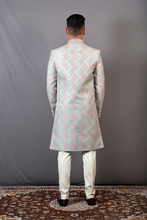 Load image into Gallery viewer, Pristine Peach Jacquard Indo Western