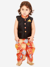 Load image into Gallery viewer, Boy’s Black Festive Jacket With Dhoti