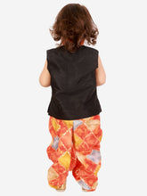 Load image into Gallery viewer, Boy’s Black Festive Jacket With Dhoti