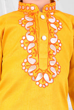 Load image into Gallery viewer, Yellow Gota-Work Kurta With Dhoti Pants