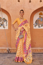 Load image into Gallery viewer, Yellow Woven Patola Silk Saree