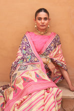 Load image into Gallery viewer, Peach Brasso Traditional Designer Saree