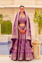 Load image into Gallery viewer, Couple Matching Orchid Purple Wedding Wear Silk Lehenga and Sherwani Set With Beads And Sequins Work