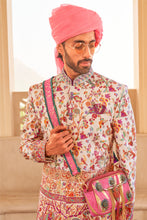 Load image into Gallery viewer, Couple Matching Magenta Pink Anarkali and Sherwani With Beads And Sequins Work