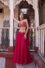 Load image into Gallery viewer, Rani Pink Lehenga Choli With Hand Embroidery Blouse &amp; Duppata
