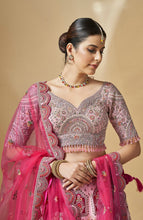 Load image into Gallery viewer, Light Pink Embroidered Art Silk Lehenga