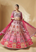 Load image into Gallery viewer, Light Pink Embroidered Art Silk Lehenga