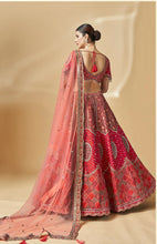 Load image into Gallery viewer, Red Pure Silk Hand Work Umbrella Lehenga Wedding Wear